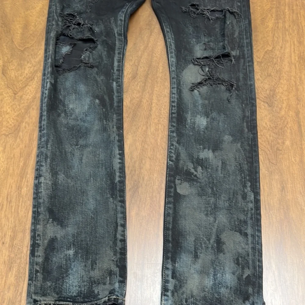 Distressed Saint Laurent denim